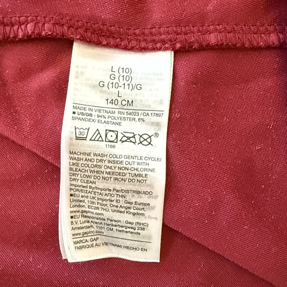 GAP Kids Red Velvet Dress Size L 10 Holiday Peter Pan Collar